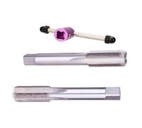 Hitburu Herramienta de Reparación de Roscas de Biela de Bicicleta - Reemplazo De Acero,Macho De Roscar para Pedal De Bicicleta con Mango - para Mantenimiento E Instalación De Pedales En Taller Garaje