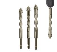 Hitburu Juego De Brocas Excéntricas Dentadas - Juego De Brocas Excéntricas De Cuatro Filos,Herramienta De Perforación De Alta Dureza Para Cerámica Cemento Ladrillo - Azulejo Ladrillo Metal Hormigón