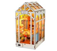 Hitburu Kit Casita Miniatura | Separador de Libros Estantería Insertar Casa Libro,Manualidad Puzzle para Estantería Biblioteca Aula Sala Oficina Cajonera Habitación Sólida,Halloween Navidad Escuela