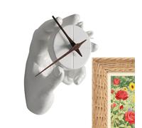 Hitburu Manecillas Reloj 3D Pared, Reloj Moderno 3D, Resina con Soporte En Forma De Mano Proyecto Decorativo para Salón Dormitorio Cafeterías