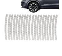 Hitburu Rayas para llantas de ruedas, pegatinas para ruedas de coche para neumáticos - Adhesivo para neumáticos de coche, 20 piezas, tiras de llanta, pegatinas de advertencia para