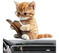 Hitburu Sujetacoches Para Rejillas De Ventilación, Porta Purificador Aire Con Diseño De Gato, Accesorios Desodorante 3D Para Vehículo De Viaje