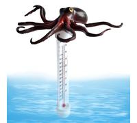 Hitburu Termómetro Flotante Para Temperatura de Piscina - Termómetros Impermeables Para Natación Y Uso Exterior | Forma de Pulpo con Escala Grande Legible para Agua, Spas y Uso Exterior