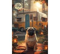 Hitch: Canine Campers Club Journal: A Pug Dog Camping Travel Notebook with Lined Pages for RV Lovers, Caravan Trailer Adventures, and Road-Trip Journaling