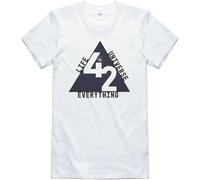 Hitchhikers Guide To The Galaxy Number 42 Inspired Tshirt Hg2G Geek Book Top tee T Shirts for Mens White XXL
