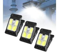 HItianya 2026 New Clamp on Solar Motion Light, Clip on Solars Motions Sensor Lights Outdoor, Solar Clip Light with Motion Sensor & 3 Modes, IP65 Waterproof, for Garden, Garage, Yards (3, COB)