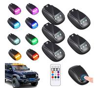 HItianya 2026 New Solar Car Roof RGB Strobe Light, No Drill Solar Powered Cab Lights with Remote Control & 8 Colors, Wireless Waterproof Smart Sensing Marker Light for Truck, SUV (4)