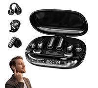 HItianya 3-in-1 Wireless Earbuds Bluetooth 6.0, 360 Surround Sound Earbuds with Deep Bass, Noise Reduction Ear Hooks for Gaming Sports, USB-C Fast Charging LED Display, 96H Battery Life (Black)