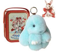HItianya Bunny Keychain with Tin Box, 2026 New Soft Fluffy Bunny Keychain with Tin Case, Little Pocket Bunny In a Tin for Women and Girls,Thoughtful Gift for Friends (G)