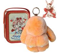 HItianya Bunny Keychain with Tin Box, 2026 New Soft Fluffy Bunny Keychain with Tin Case, Little Pocket Bunny In a Tin for Women and Girls,Thoughtful Gift for Friends (J)