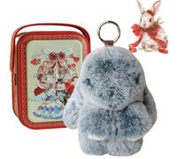 HItianya Bunny Keychain with Tin Box, 2026 New Soft Fluffy Bunny Keychain with Tin Case, Little Pocket Bunny In a Tin for Women and Girls,Thoughtful Gift for Friends (C)