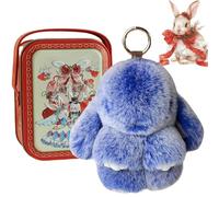 HItianya Bunny Keychain with Tin Box, 2026 New Soft Fluffy Bunny Keychain with Tin Case, Little Pocket Bunny In a Tin for Women and Girls,Thoughtful Gift for Friends (N)