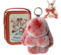 HItianya Bunny Keychain with Tin Box, 2026 New Soft Fluffy Bunny Keychain with Tin Case, Little Pocket Bunny In a Tin for Women and Girls,Thoughtful Gift for Friends (F)
