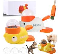 HItianya Dispensador interactivo de golosinas para perros, dispensador de golosinas 2 en 1, dispensador de golosinas para gatos, dispensador seguro de croquetas, salida de alimentos ajustable para