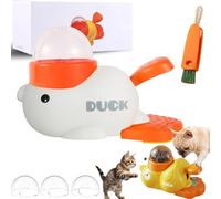 HItianya Dog Interactive Treat Dispenser, 2-in-1 Dog Treat Dispenser Toy, Duck Cat Treat Dispensers, Safe Kibble Dispensers Dogs Toy, Adjustable Food Outlet (White)