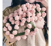 HItianya Flower Blanket, Flower Bouquet Blanket, DIY Rose Blankets, Crocheted Flowers Blankets for Sofa, Boho Throwblanket, Gift for Mother's Day, Birthday, Wedding (Typ H)