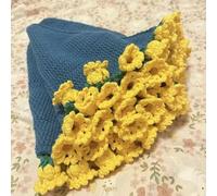 HItianya Flower Blanket, Flower Bouquet Blanket, DIY Rose Blankets, Crocheted Flowers Blankets for Sofa, Boho Throwblanket, Gift for Mother's Day, Birthday, Wedding (Typ C)