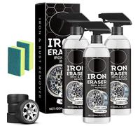 HItianya Iron Eraser Rust Remover Spray, Iron Powder Remover & Rust Remover Spray,Iron Powder Remover, Fast-Acting Iron Spray for Cars, Wheels, and Metal Surfaces (3PCS)