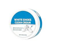 HItianya White Shoe Cleaner Cream, Multipurpose No-Wash Sneaker Cleaner with Sponge, Gentle Shoe Whitener for Sneakers, Leather Shoes, Canvas and Bags, Quick Stain Removal (*1)