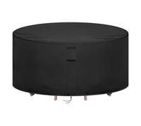 Hiticover Fundas redondas para muebles de patio, impermeables, de 90 pulgadas, para exteriores, mesa y sillas de exterior de altura de barra alta para invierno, resistente a la lluvia, a prueba de