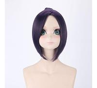 Hitman Reborn Cosplay peluca Corta Púrpura Azul Oscuro Pelo Sintético Kuromu Dokuro Anime Disfraces de Halloween Fiesta Pelucas + Gorra de Peluca Gratis PL-064-2