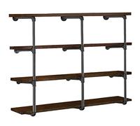 HITOMEN Estantes industriales de tubería de Hierro, 3 Juegos de 4 Niveles, 42 Pulgadas de Alto, 12 Pulgadas de Profundidad, estantería Abierta de Bricolaje, estantería Retro Vintage montada en la