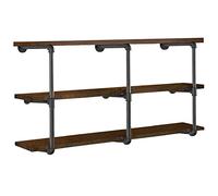 HITOMEN Estantes industriales de Tubo de Hierro, 3 Juegos de 3 Niveles, 28 Pulgadas de Alto, 12 Pulgadas de Profundidad, estantería Abierta de Bricolaje, estantería Retro Vintage montada en la Pared