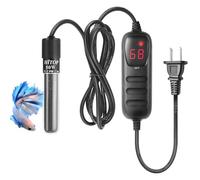 HITOP Mini calentador sumergible para acuario - 25 W 50 W 100 W 200 W 300 W pequeño calentador para pecera de 1 a 75 galones con pantalla LED (50 W)