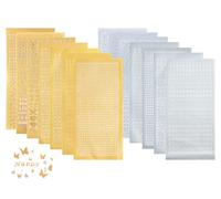 Hitopin 14 Hojas de Calcomanías de Números del Alfabeto, Doradas Pegatinas Números y Letras Adhesivas, Pegatinas De Letras Doradas, Letras de Cera para Velas Pegatinas, para Bodas, Bautizos, Bricolaje