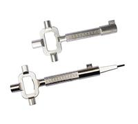 Hitopin 2 Piezas Llave de Construcción Universal y Arquitecto, Aleación De Zinc, para Medir Longitud de Cilindro/Sacacorcho/Apertura de Emergencia