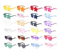 Hitopin 24 Pares de Gafas de Fiesta, Gafas de sol en Forma de Estrella/Corazón, Gafas de Carnaval, Gafas de Forma Estrella, Gafas de Sol de Estrellas para Fiesta, Adultos, Niños (Color Aleatorio)