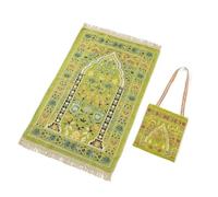 Hitopin Alfombra de oración, alfombra de oración islámica, alfombra de oración musulmana, con bolsas de diseño elegante, alfombra de oración suave, para oración musulmana islámica del Ramadán, gran