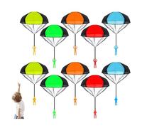 Hitopin Paracaídas Juguetes Niño, 10 Piezas Juguete Paracaídas, Mini Paracaidas Infantil, Mini Paracaidista Juguetes, Juguete de Paracaída al Aire Libre, para Niños Fiesta Cumpleaños