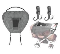 Hitopin Parasol para Silla de Paseo, Toldo Oscuro Universal para Bebés, Sombrilla Carrito Bebe Universal, Impermeable Funda para Cochecito de Bebé, 2*Gancho giratorio, para Silla de Paseo
