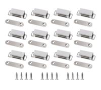 Hitopin Pestillo magnético para armario,12PCS Pestillo magnético de acero inoxidable, Imanes para Puertas de Armario Potentes, Cierre Magnetico para Cajones, para Cocina y Guardarropa
