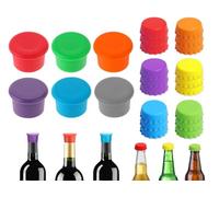Hitopin Tapones de Silicona Reutilizable para Botellas de Cerveza y Vino - 24 Piezas, Color Aleatorio
