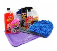 HITOPSELLER Mafra - Kit de 9 piezas de limpieza de coche para interior y exterior Ma*Fra gomas plásticas paño guante secado