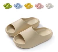 Hitopteu Chanclas para Niños Chanclas de Baño Playa Cómodas Antideslizantes Pantuflas de Verano Beige 210 32/33