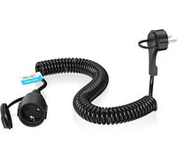 HITRENDS Cable alargador en espiral, cable de extensión de 10 m, cable en espiral de protección de contacto, extensible de 10 m Max, cable en espiral, cable en espiral IP20, protección para familia