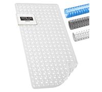 HITSLAM Alfombra de Bañera Antideslizante,89 x 40cm Largo Alfombra Ducha Antideslizante Libre de BPA,Resistentes al Moho & Lavables a máquina Alfombra de baño,Suave para los pies,Transparente