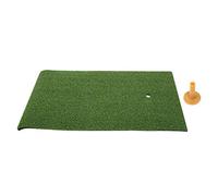 Hitting Mat for Indoor Outdoor Practice | 1.5cm Thick Synthetic Rubber Base & PE Grass | Portable Swing Mat for Driving Range/Backyard/Office | Includes Rubber tee