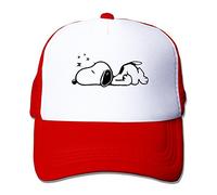 Hittings Peanuts Snoopy Male/Female Baseball Mesh Caps Hat Adjustable 100% Nylon By JE9WZ Red