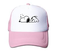 hittings Peanuts Snoopy Male/Female Béisbol Mesh Caps tiene Adjustable 100% nailon by je9wz Rosa