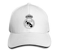 Hittings Real Madrid C.F. Logo Football Club Adjustable Sandwich Gorra de Béisbol Blanco