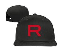 Hittings Unisex Team Rocket de Cosplay Pokemon Snap Back Cap Black Black