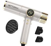 HITTIONA Secador de Pelo Profesional Iónico 2000W, Doble Presión con Difusor Control Inteligente de Temperatura, Secado Rápido Ionico para Hogar Viajes Estilismo