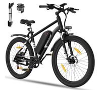 HITWAY 27,5"/26" Bicicleta Eléctrica para Adultos, Bicicleta de montaña eléctrica Batería extraíble de 36V13Ah/48V15Ah, transmisión - 7 velocidades, Rango de Crucero 60-100km
