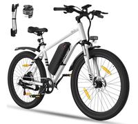 HITWAY 27,5"/26" Bicicleta Eléctrica para Adultos, Bicicleta de montaña eléctrica Batería extraíble de 36V13Ah/48V15Ah, transmisión - 7 velocidades, Rango de Crucero 60-100km