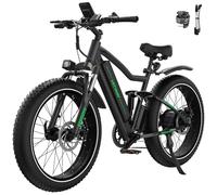 HITWAY Bicicleta eléctrica 26 * 4,0" Fat Tire, 250W 48V15Ah Batería de Litio, Alcance 70-150KM, con Sistema 7 Bicicleta de montaña,E-MTB Adultos Urbana
