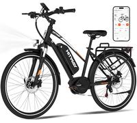 HITWAY Bicicleta Eléctrica 27,5" con Motor Central 250W, Sensor de par, Frenos hidráulicos, Batería 36V 13Ah, Autonomía 120-150km, Transmisión 7V - Bici Eléctrica de Trekking y Urbana para Adultos